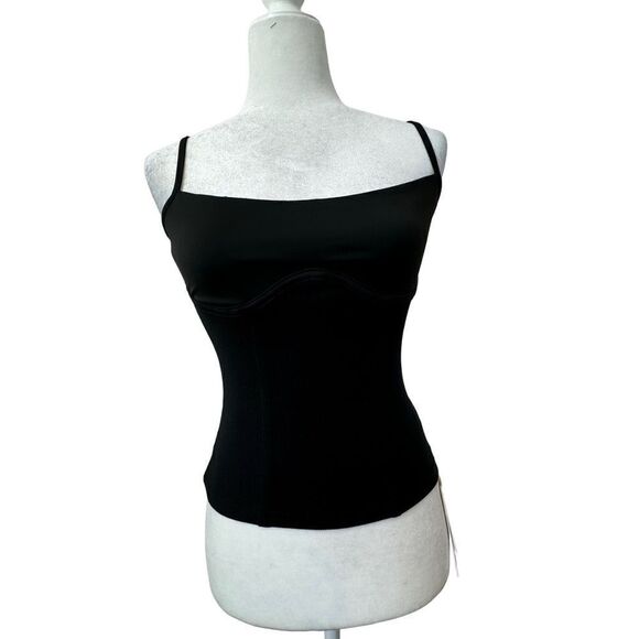 Commense Square Neck Corset Black Pull On Tank SZ S NWT - Picture 3 of 15